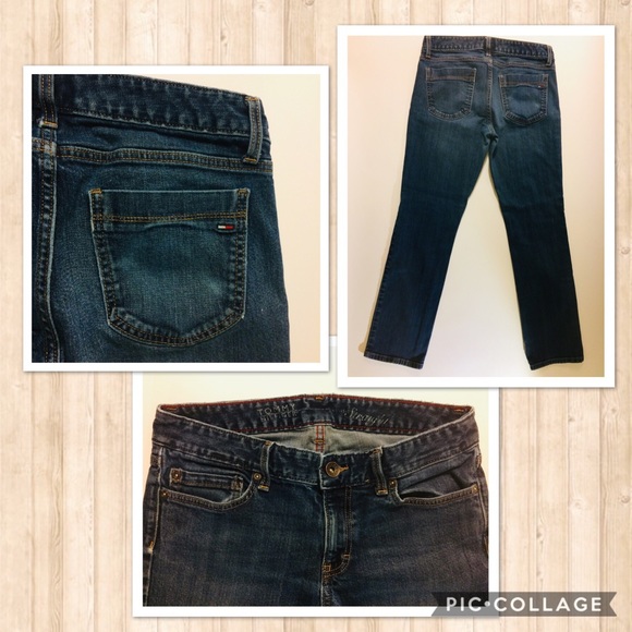 🌲3/$20 Tommy Hilfiger 6S Low Straight Flare Blue Jeans 30 - Picture 3 of 7